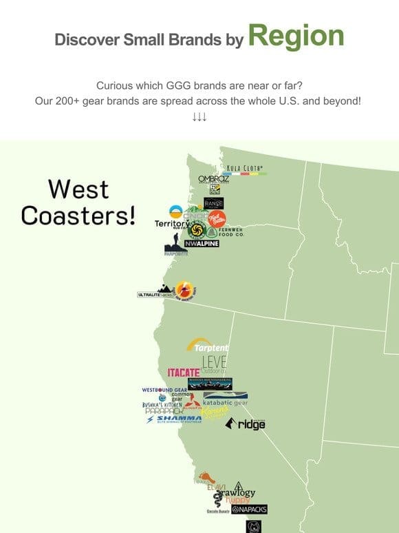 Discover Small Brands by Region
