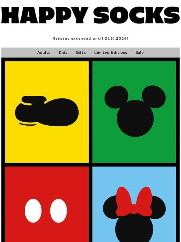 Disney X Happy Socks: Mickey & Friends Styles!