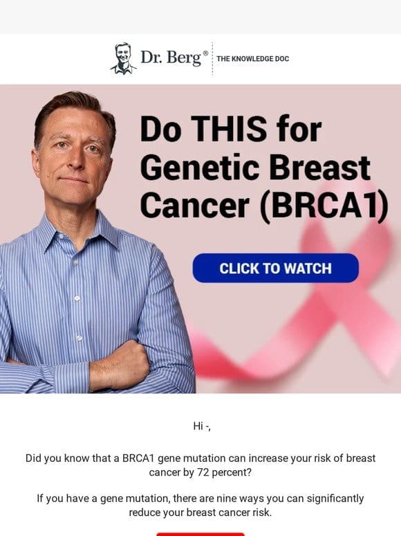 Do THIS for Genetic Breast Cancer