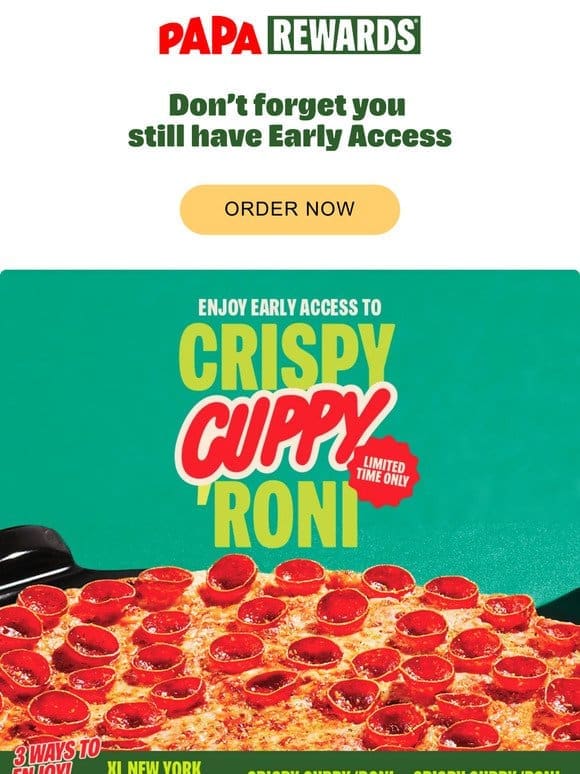 Don’t Forget the All-New Crispy Cuppy ‘Roni is Here