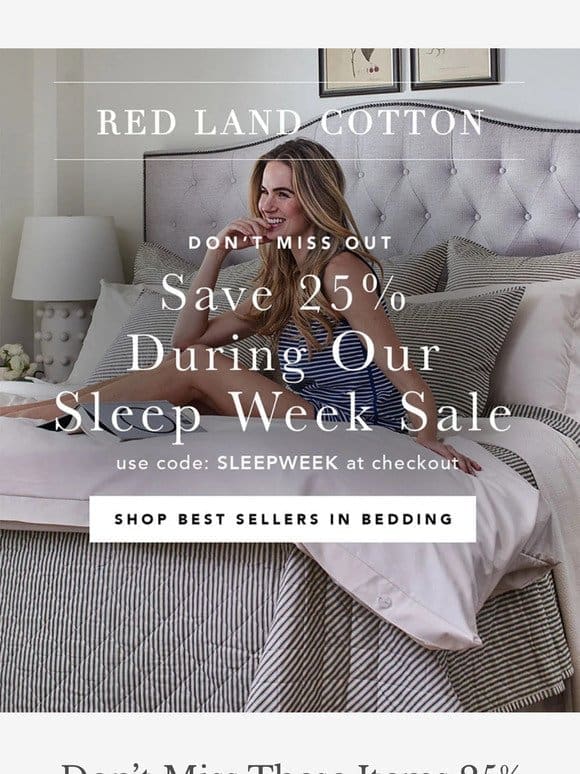Don’t Miss 25% Off Bedding!
