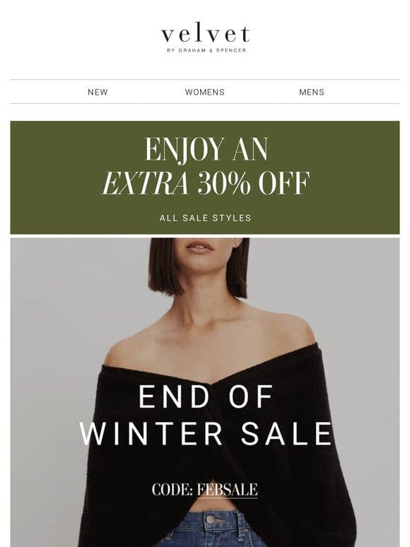 Don’t Miss This! Extra 30% Off Sale