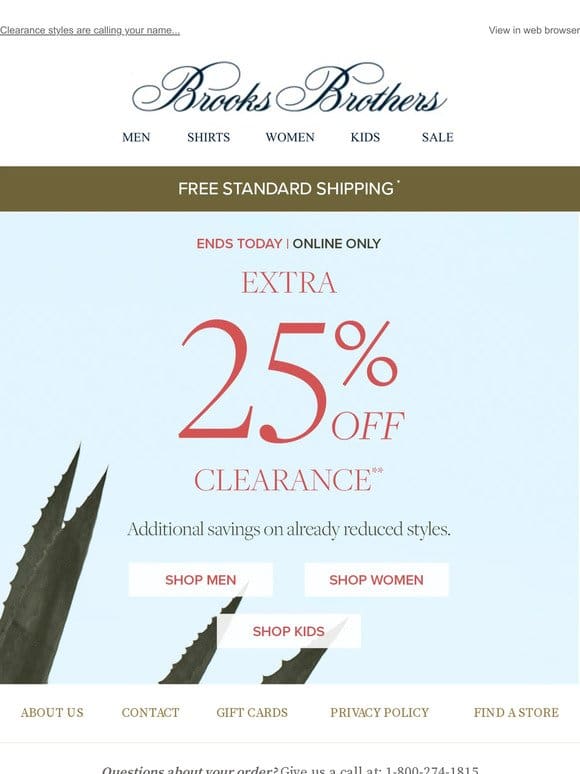 Don’t miss an extra 25% off. It ends today & ships free!