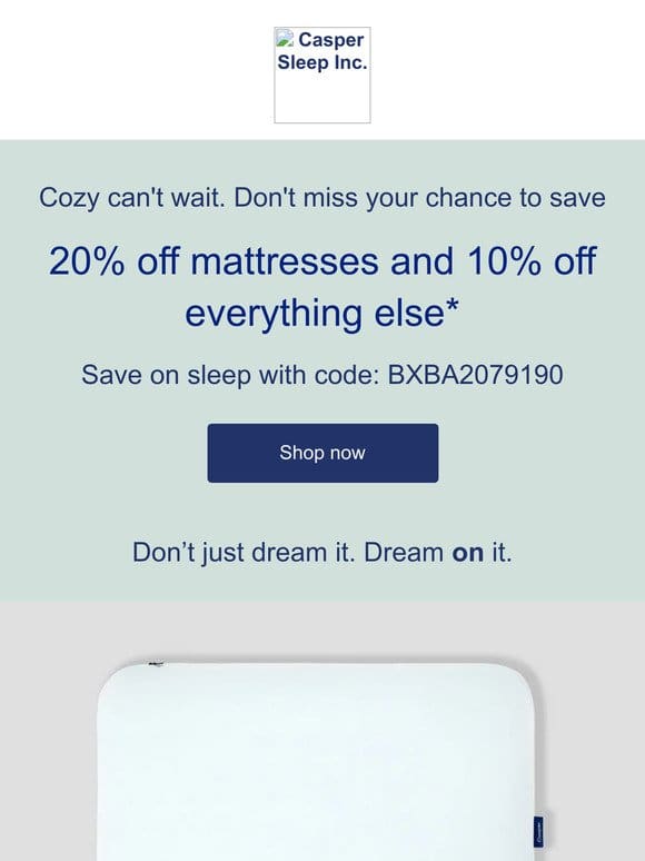 Don’t snooze on your special offer.