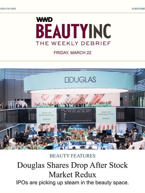 Douglas Shares Drop After Stock Market Redux