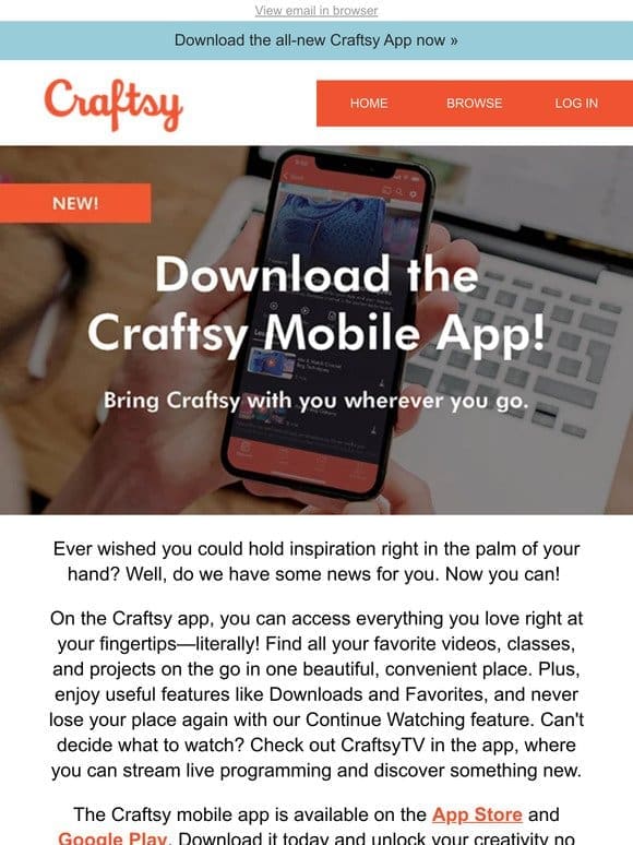 Download the Craftsy App!