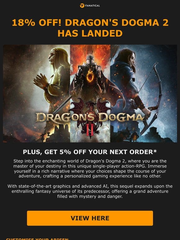 Dragons Dogma II is here  18% Off!