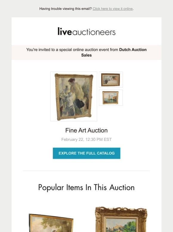 Dutch Auction Sales | Fine Art Auction