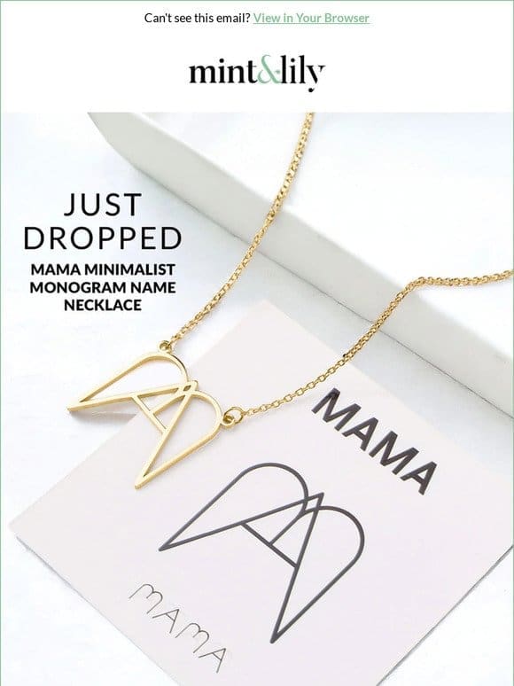 EARLY ACCESS: MAMA Minimalist Monogram Name Necklace