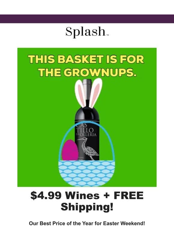 EASTER SPECIAL: $89.99 + FREE Shipping for 18 Bottles!