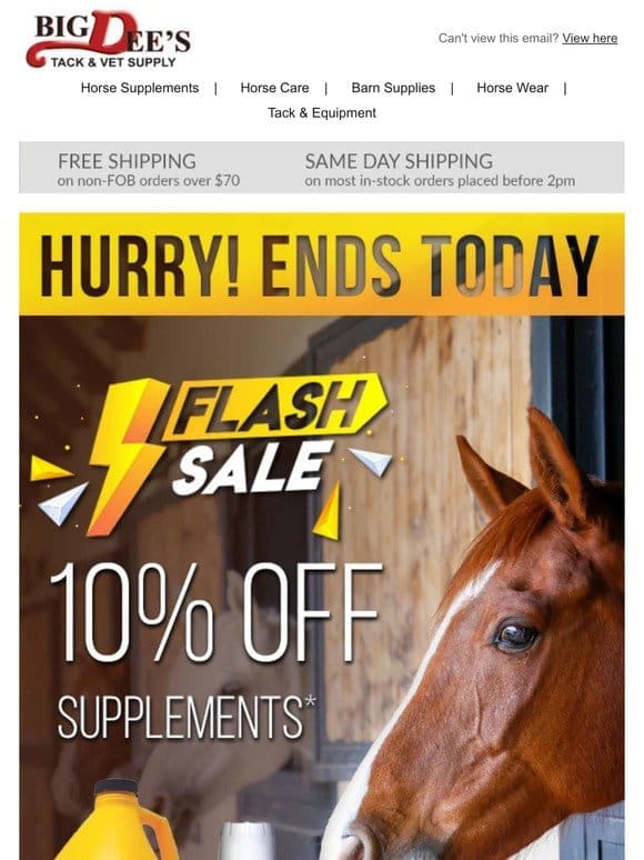 ENDS TODAY Supplement Flash Sale