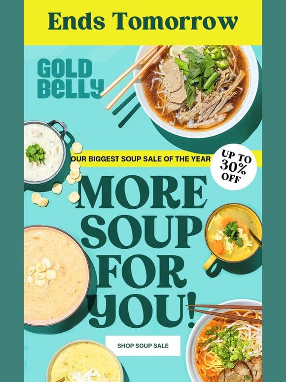 ENDS TOMORROW! Iconic Soups on Sale