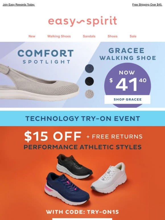 ENDS TONIGHT Athletic Styles NOW $15 OFF + Free Returns
