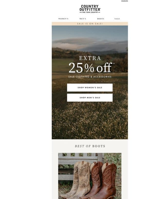 EXTRA 25% Off Sale Clothing & Accessories
