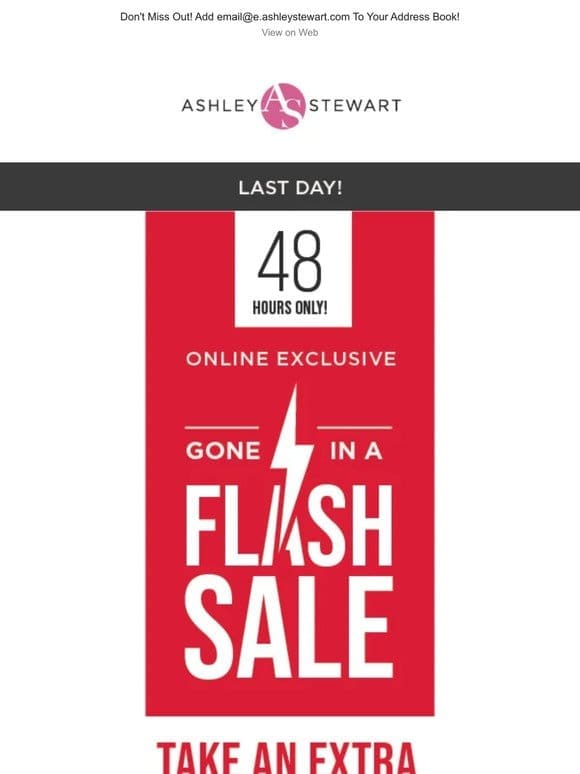 EXTRA 50% OFF FLASH SALE – HOURS LEFT! ⏳
