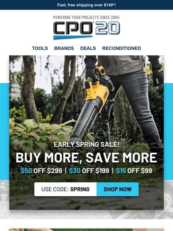 Early Spring Savings: Up to $50 Off Essential Tools!