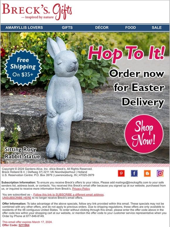 Ease into Easter!
