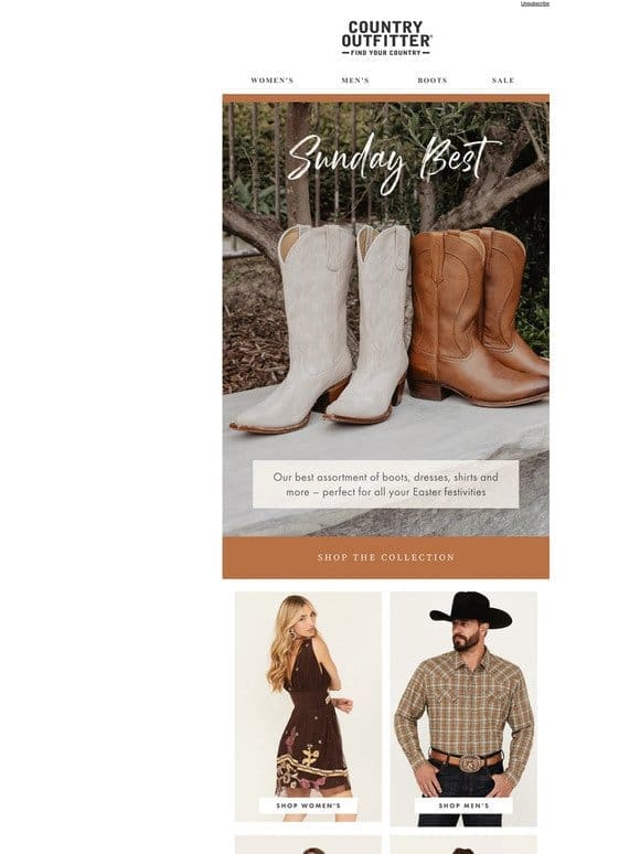Easter Boots， Dresses & Shirts