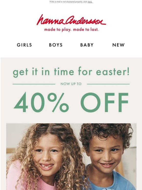 Easter PJs Up To 40% Off…