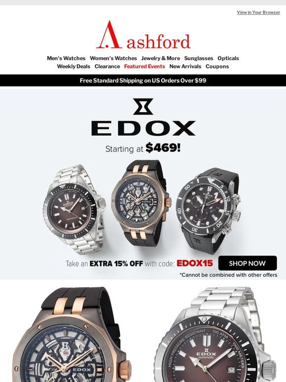 Edox & Michael Kors: Unbeatable Deals with Extra Edox Savings Inside!