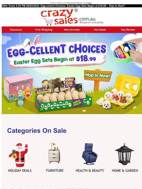 Egg-cellent Choices: Easter Egg Sets Begin at $18.99 – Hop In Now!*