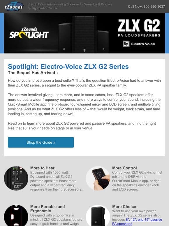 Electro-Voice ZLX G2 Series: zZounds Spotlight