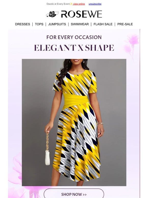 Elegant X-SHAPE DRESSES