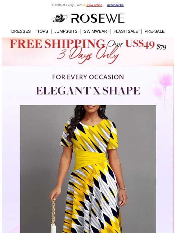 Elegant X-SHAPE DRESSES for any occasion!