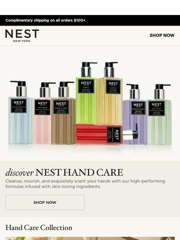 Elevate the everyday with NEST Hand Care