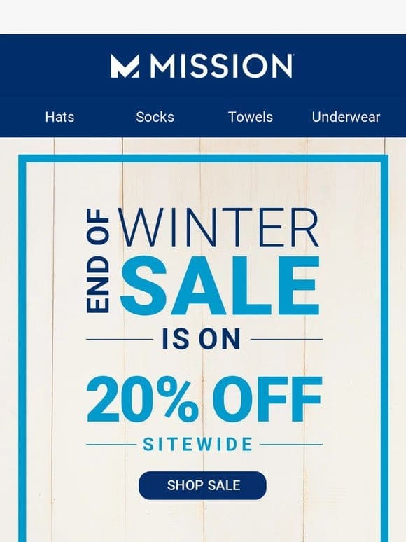 End of Winter Sale happening now