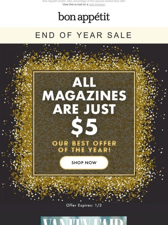 End of the Year Sale: All Magazines Just $5!