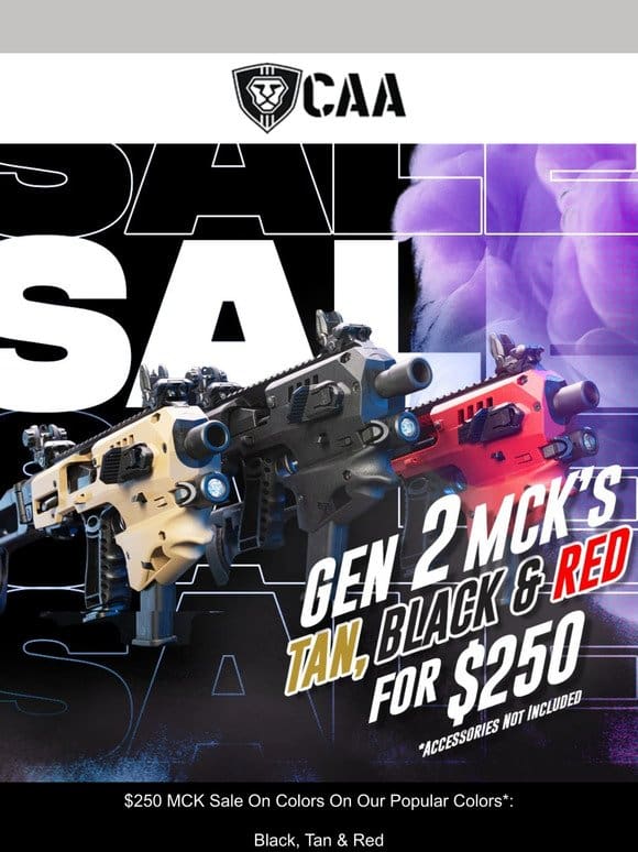 Ending Soon: Black， Tan and Red MCK’s for $250 (Save Over $100)