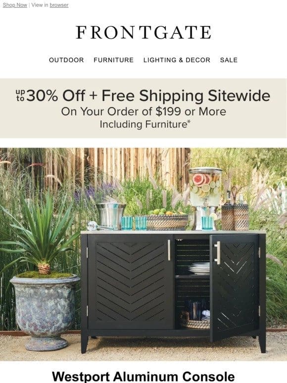 Ends Soon: Best savings of the season on select outdoor furniture.