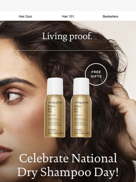 Ends Tonight: 2 FREE Limited Edition Gold Dry Shampoo Cans.