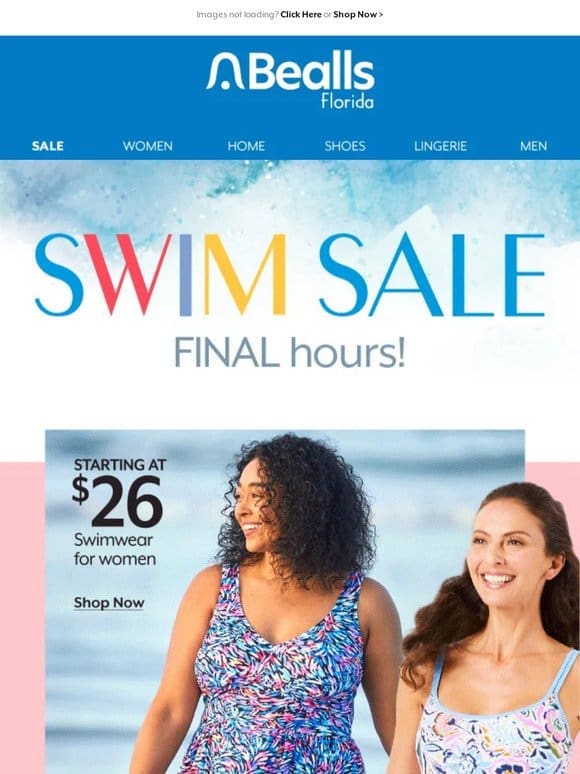 Ends today! Don’t miss the Swim Sale savings