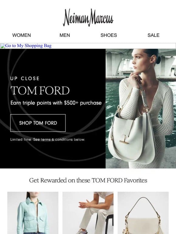 Ends tonight: Triple points on TOM FORD