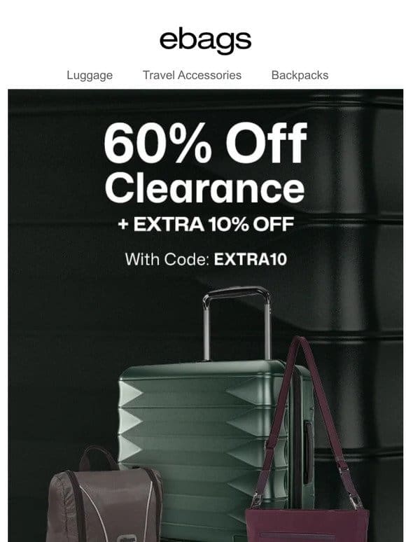 Enjoy 60% Off Clearance + Extra 10% Off
