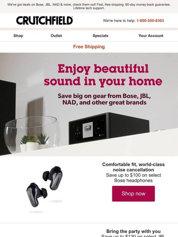 Enrich your life with beautiful sound at home