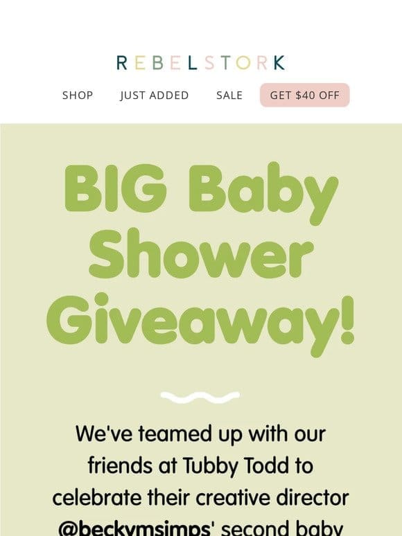 Enter Becky’s Baby Shower Giveaway!