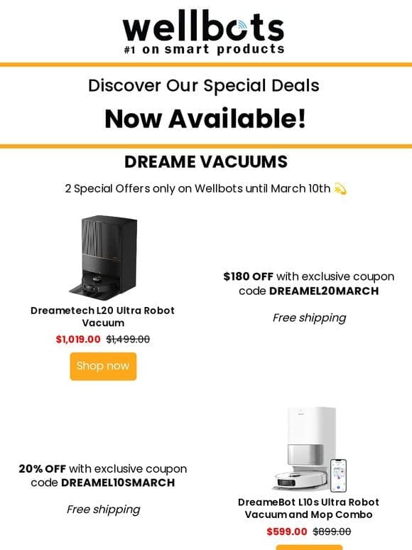 Exclusive DREAME Deals: Available NOW!