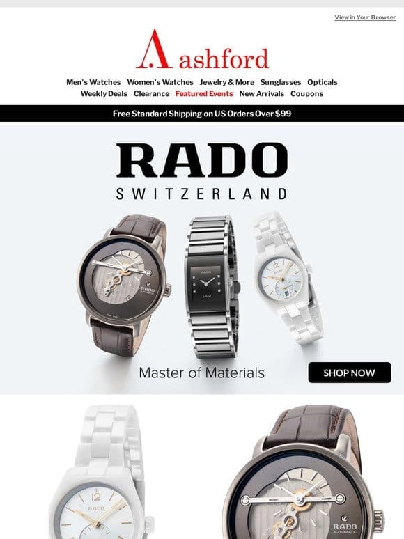Exclusive Deals on RADO! Unmatched Savings on Precision-Crafted Sophistication & Durability