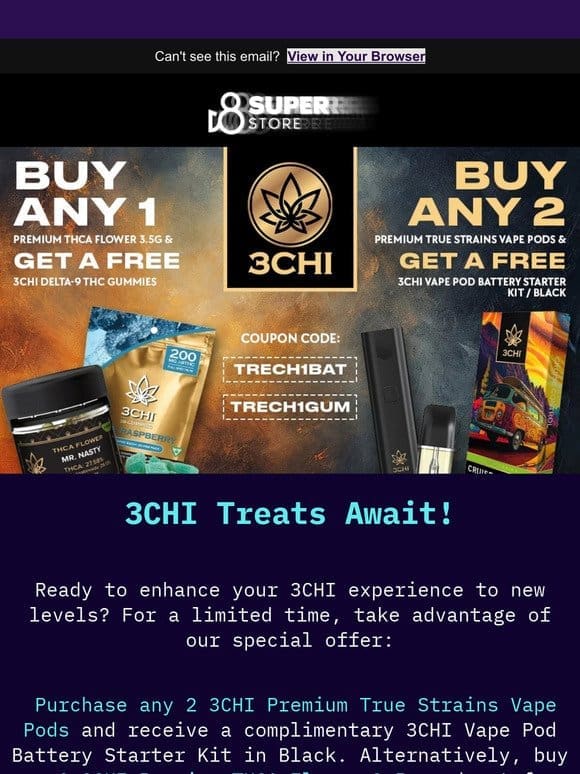 Exclusive Offer Inside! Get Your Freebies with 3CHi Products!