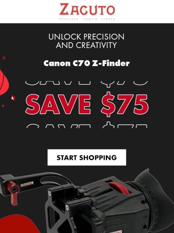 Exclusive Offer: Save $75 OFF Canon C70 Z-Finder
