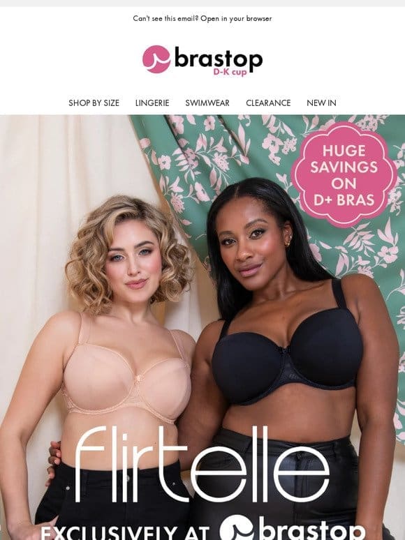 Exclusive fuller bust bras from Flirtelle