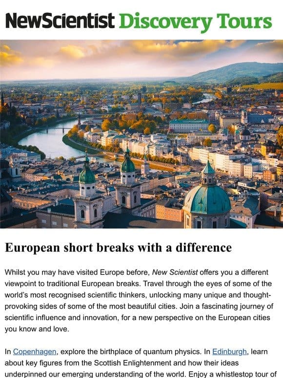 Explore Europe through the eyes of key scientific thinkers