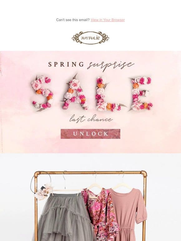 Extended 24 Hrs.   Spring Surprise Sale