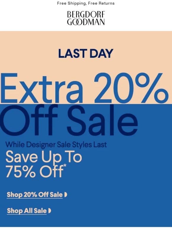 Extra 20% Off – Designer Sale
