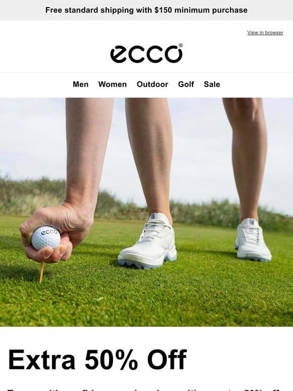 Extra 50% off select golf shoes