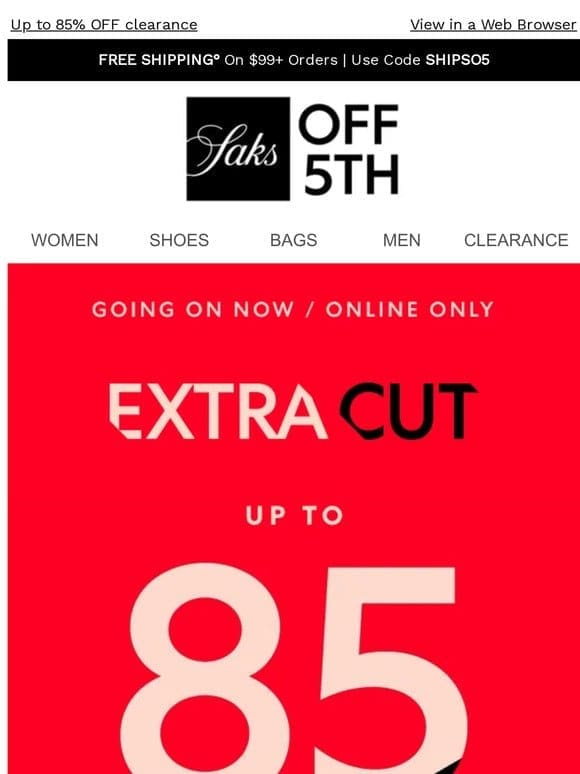 Extra Cut is going on now!