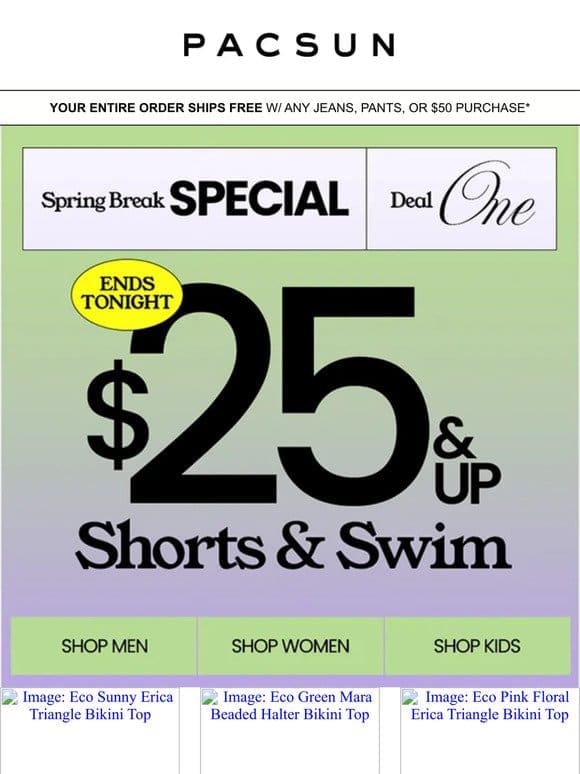 FINAL DAY! Get your $25 shorts & swim while you can
